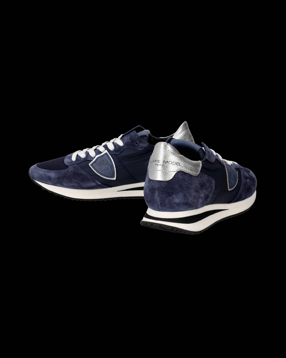 Philippe Model Snaker bassa Trpx donna - blu e argento Nuovo