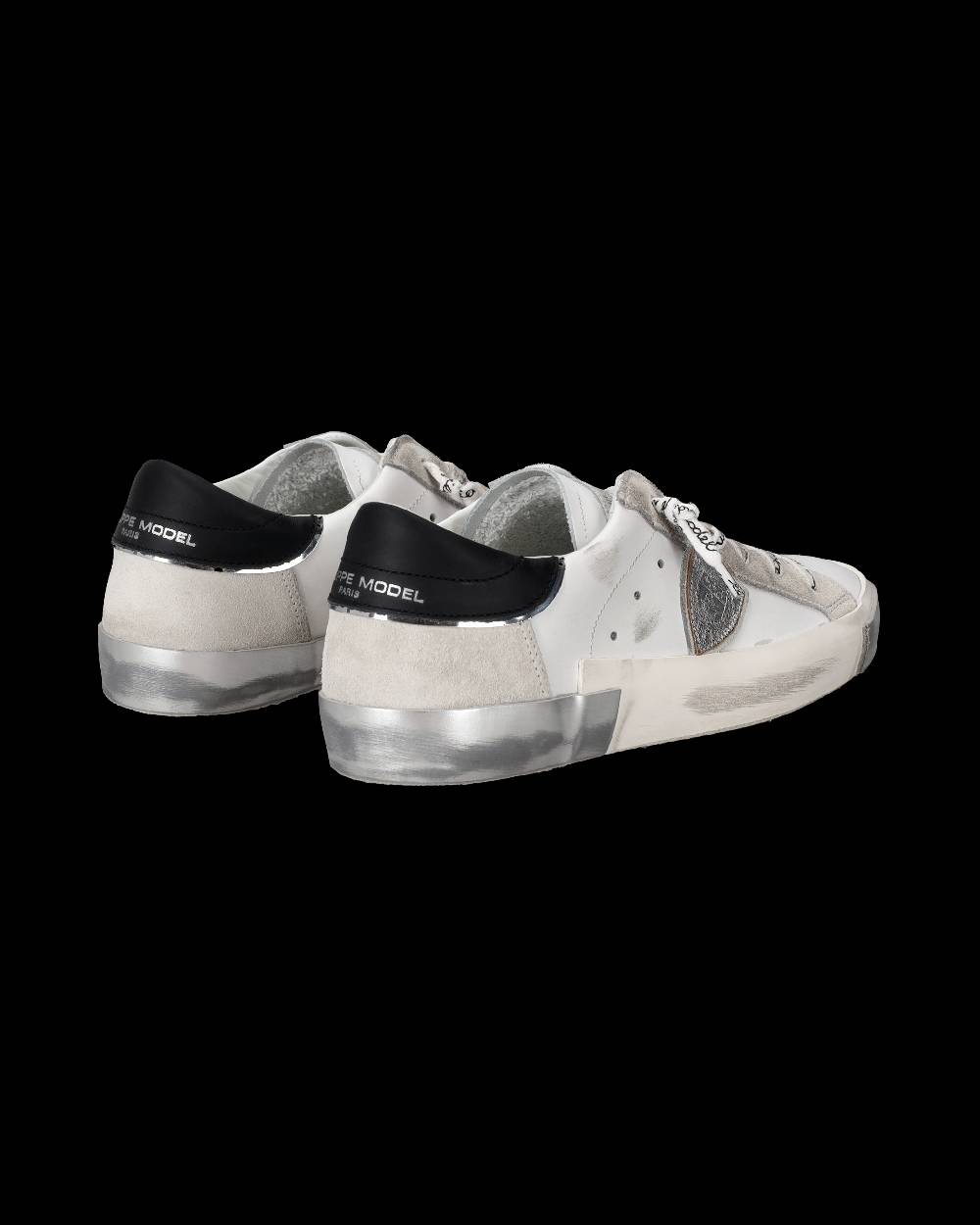 Philippe Model Sneaker bassa Prsx donna - bianco e argento Soddisfazione Garantita
