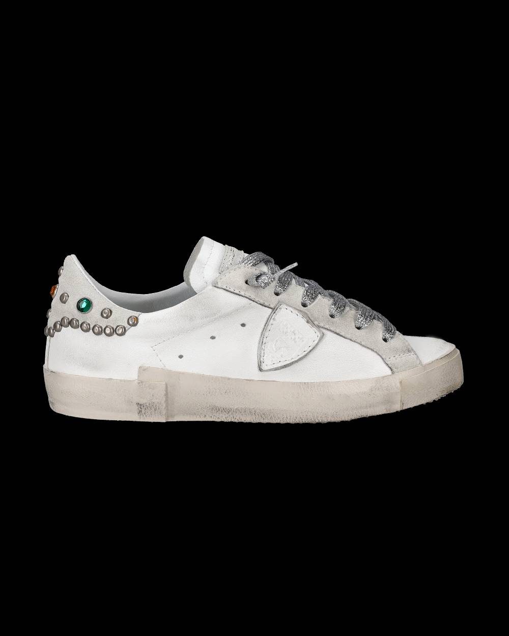 Philippe Model Sneakers Prsx da Donna Bianche e Grigie in Pelle Promozione Limitata