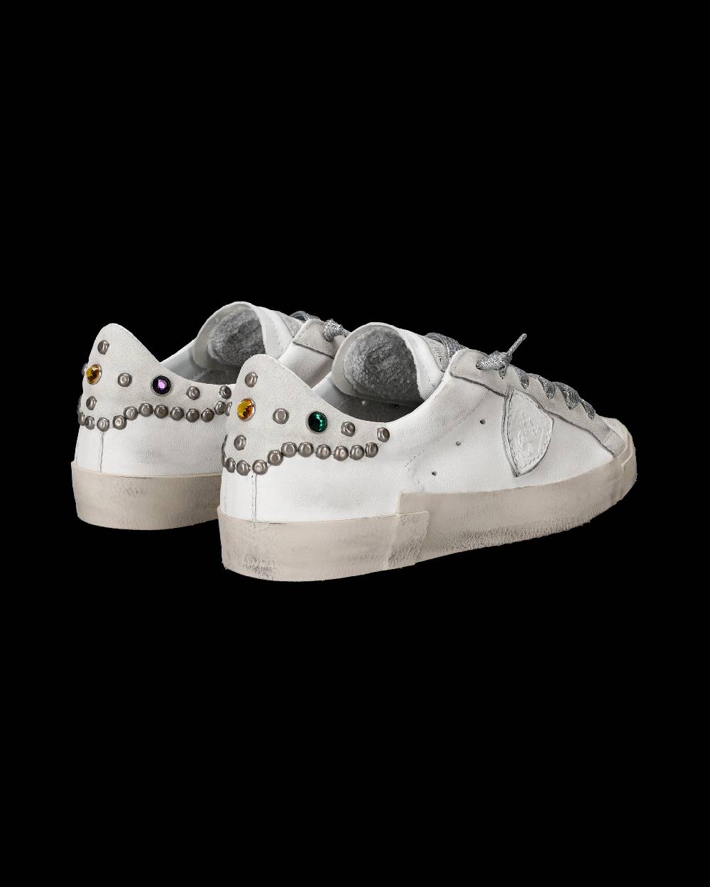 Philippe Model Sneakers Prsx da Donna Bianche e Grigie in Pelle Promozione Limitata