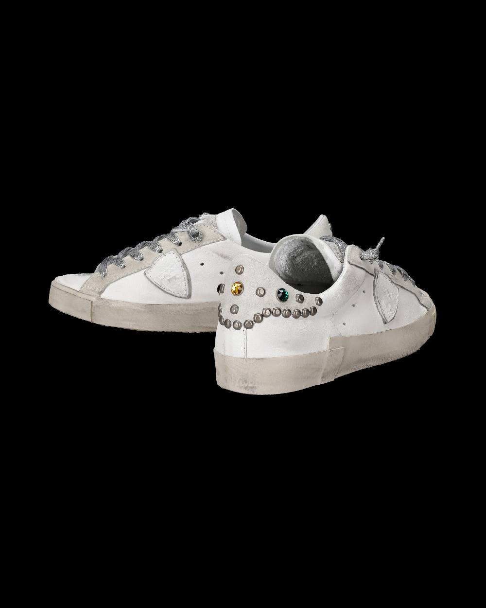Philippe Model Sneakers Prsx da Donna Bianche e Grigie in Pelle Promozione Limitata