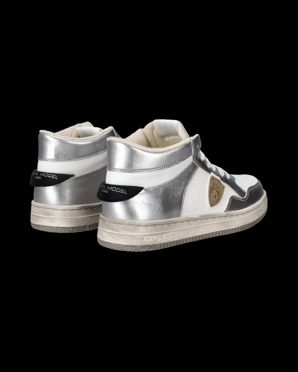 Philippe Model Sneaker mid rise Lyon donna - argento e bianco Sconto