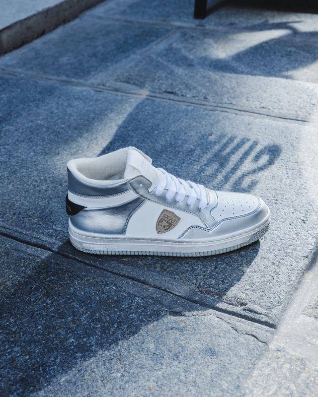 Philippe Model Sneaker mid rise Lyon donna - argento e bianco Sconto