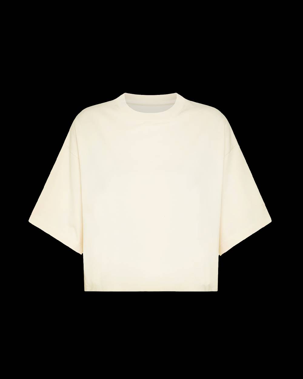 Philippe Model T-Shirt Cropped Marion da Donna Beige ecru in Jersey I Più Venduti
