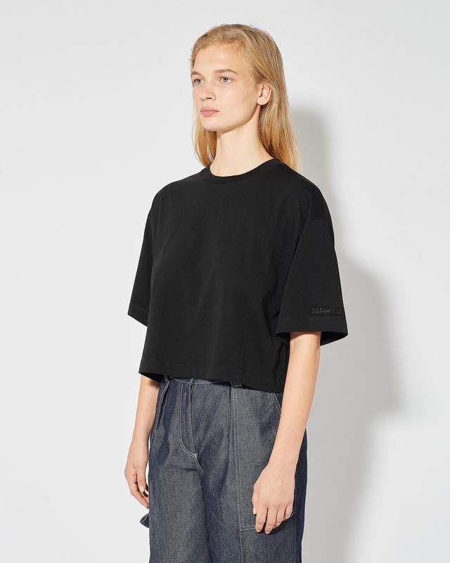 Philippe Model T-Shirt Cropped Marion da Donna Nera in Jersey Vendite Flash