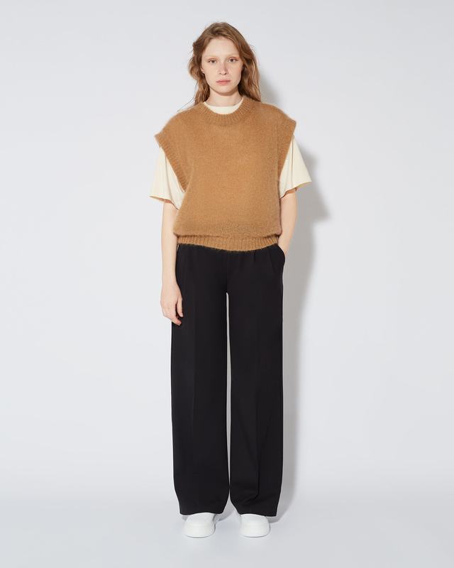 Philippe Model Gilet Yvonne da Donna Marrone in Lana Mohair In Saldo