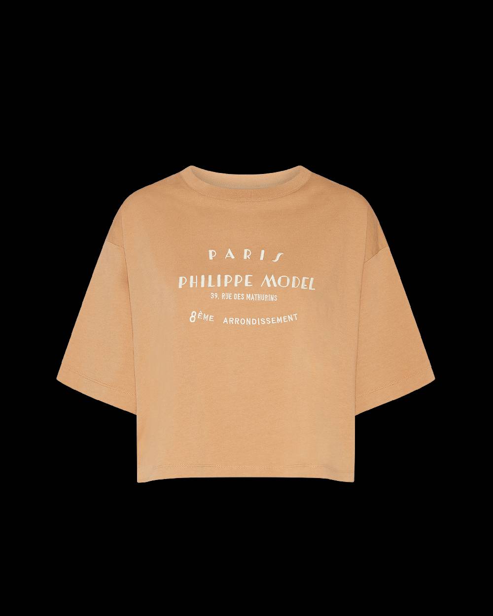 Philippe Model T-shirt cropped Marion da Donna Marrone in Jersey 2025