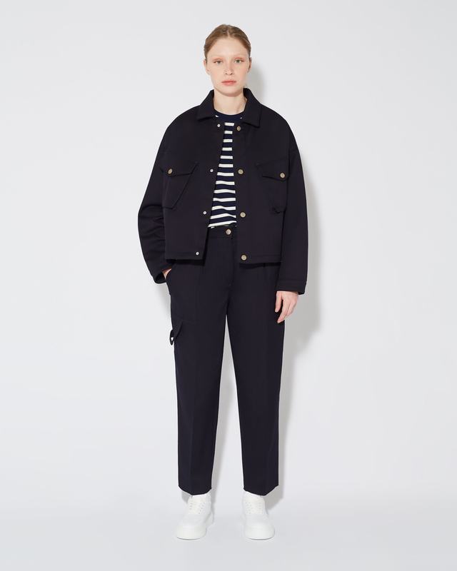 Philippe Model Pantaloni regular Coline da Donna Blu in Cotone Italia