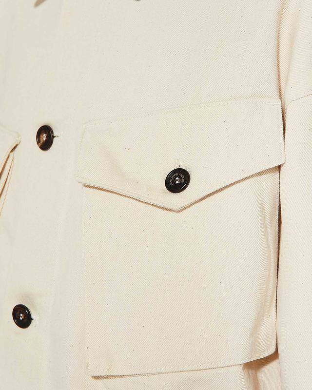 Philippe Model Giacca Giselle da Donna Beige ecru in Bull Denim Promozione Limitata