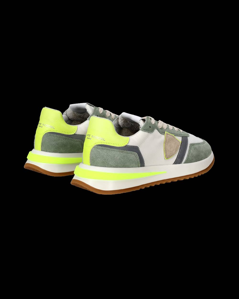 Philippe Model Sneakers Tropez 2.1 da Uomo Bianche e Gialle in Tessuto Tecnico Presa