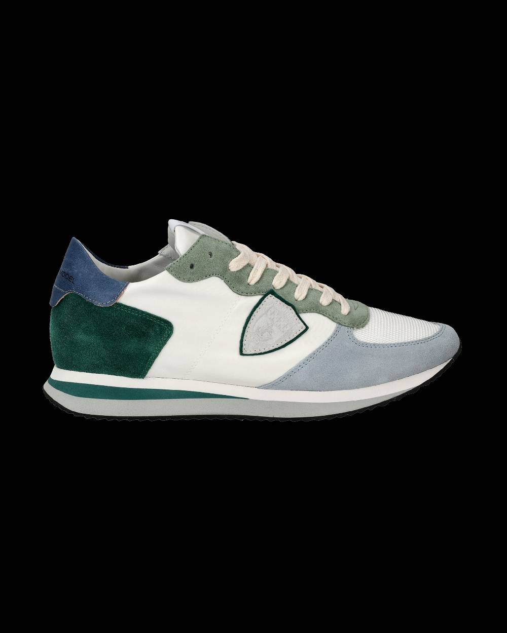 Philippe Model Sneakers Trpx da Uomo Bianche e Verdi in Tessuto Tecnico Vendita Calda