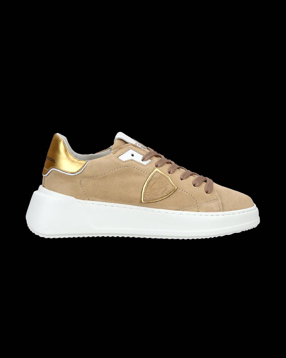 Philippe Model Sneaker casual Tres Temple da donna in pelle Nabuk - Beige Negozio