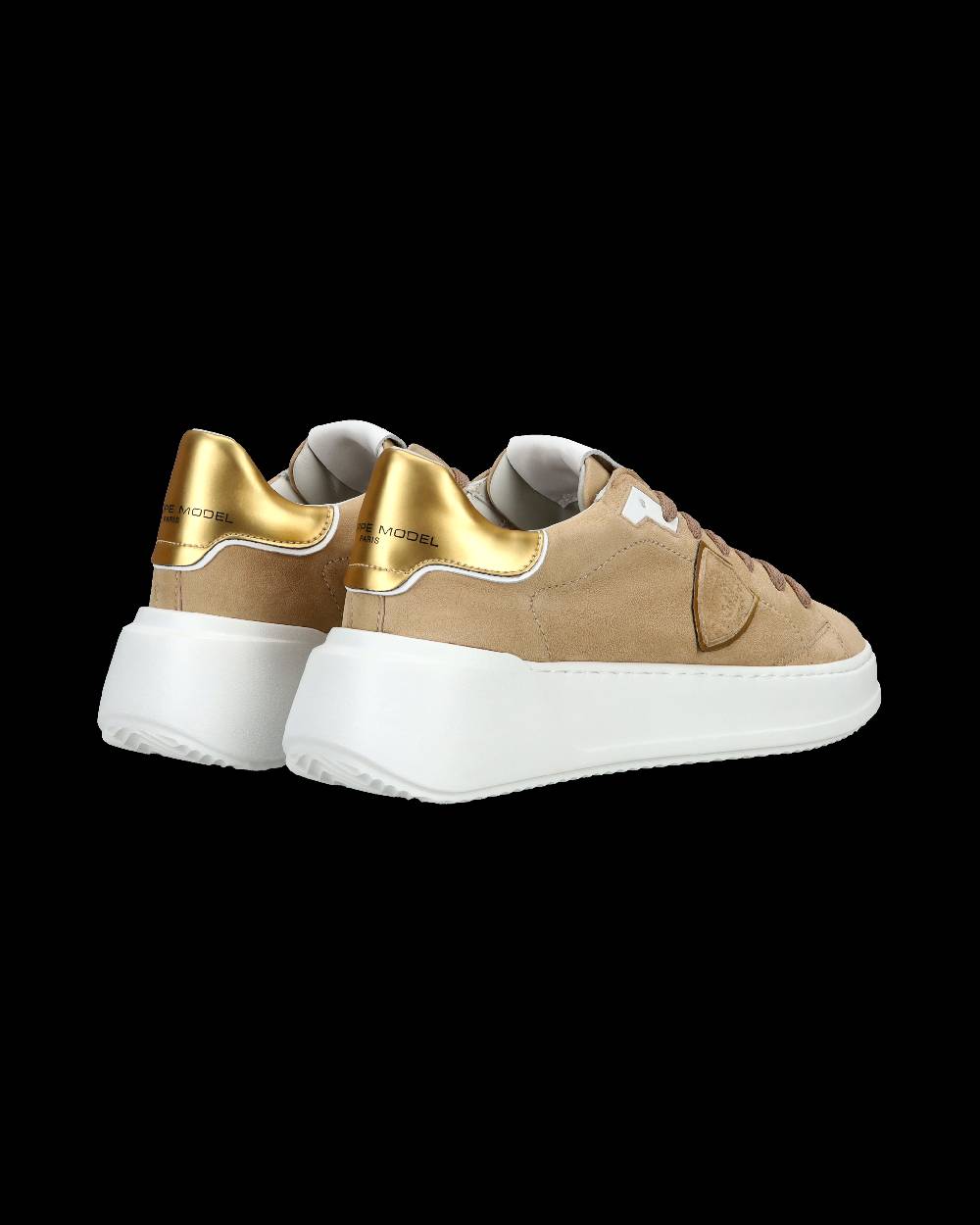 Philippe Model Sneaker casual Tres Temple da donna in pelle Nabuk - Beige Negozio
