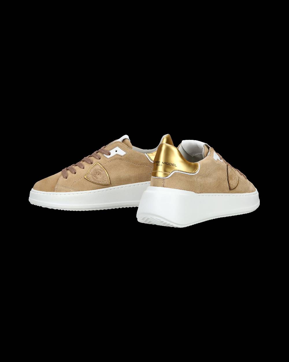 Philippe Model Sneaker casual Tres Temple da donna in pelle Nabuk - Beige Negozio