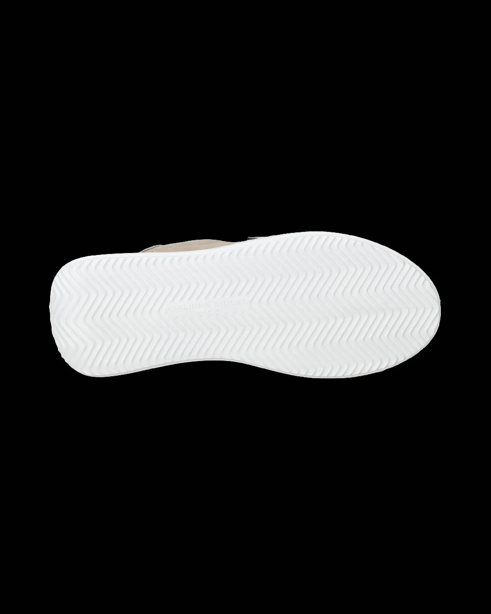 Philippe Model Sneaker basse Tres Temple donna - beige e argento In Saldo