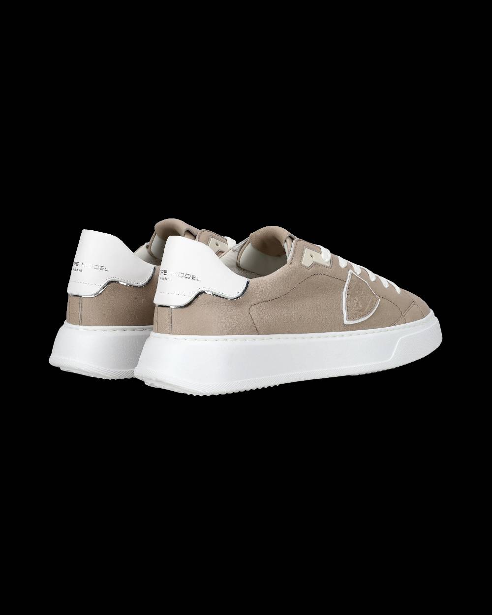 Philippe Model Sneaker casual Temple da uomo in pelle Nabuk - Grigio Moda