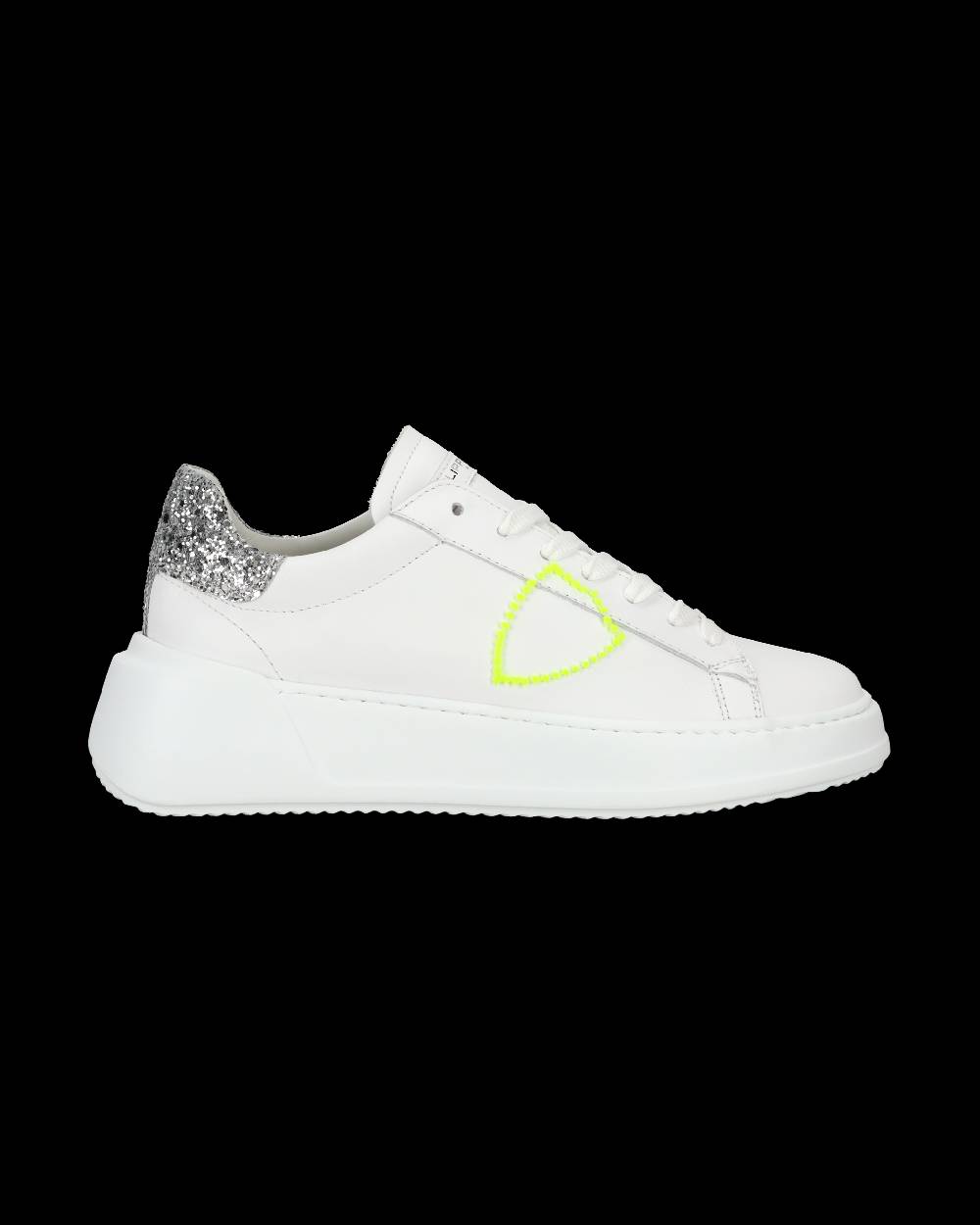 Philippe Model Sneaker casual Tres Temple da donna in pelle - Argento e bianco Italy