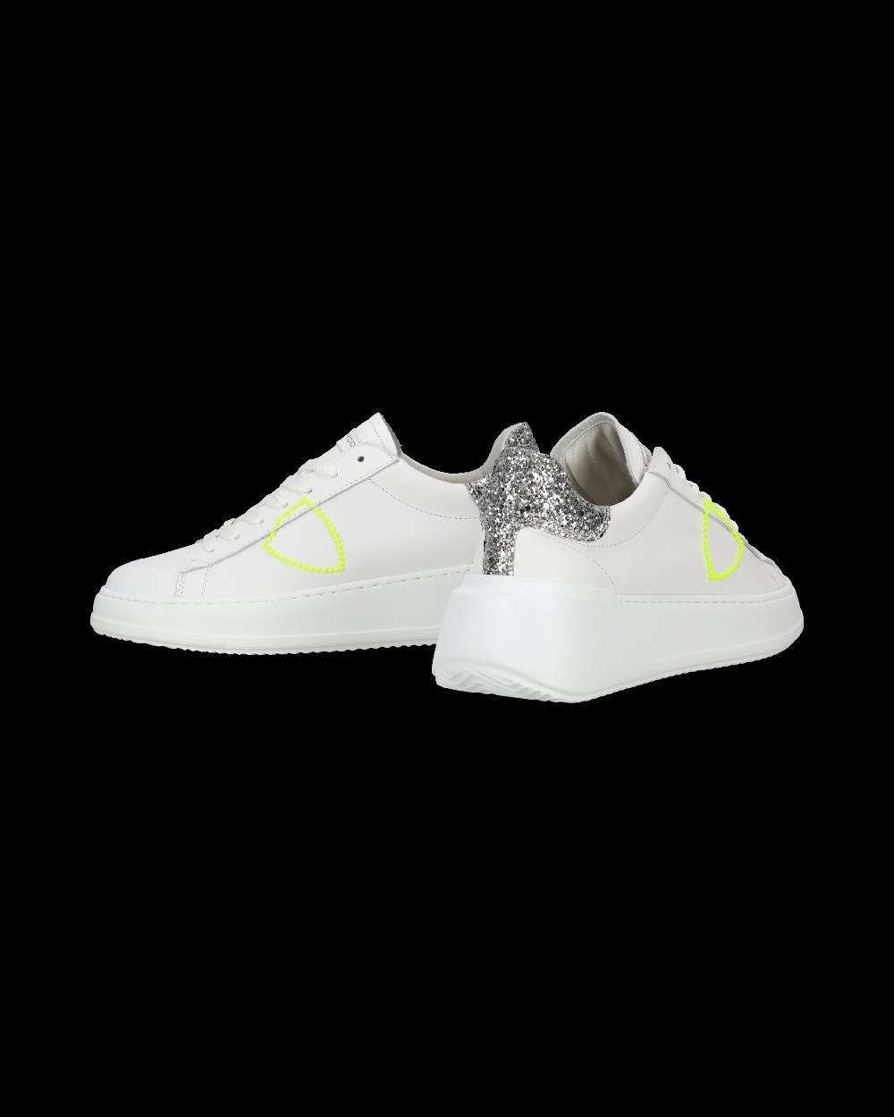 Philippe Model Sneaker casual Tres Temple da donna in pelle - Argento e bianco Italy