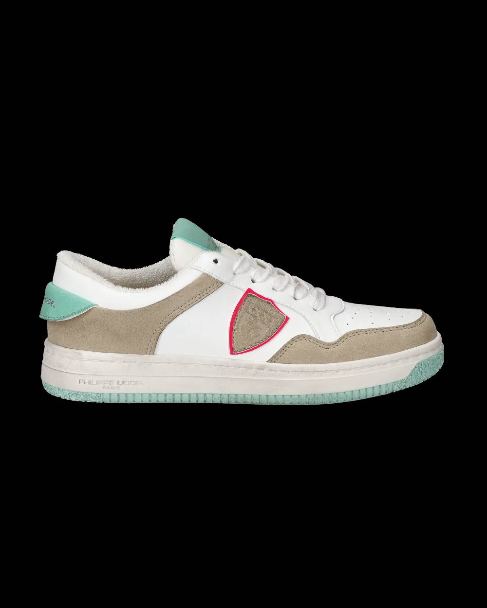 Philippe Model Sneakers Lyon da Donna Bianche e Verdi in Pelle Riciclata 2025