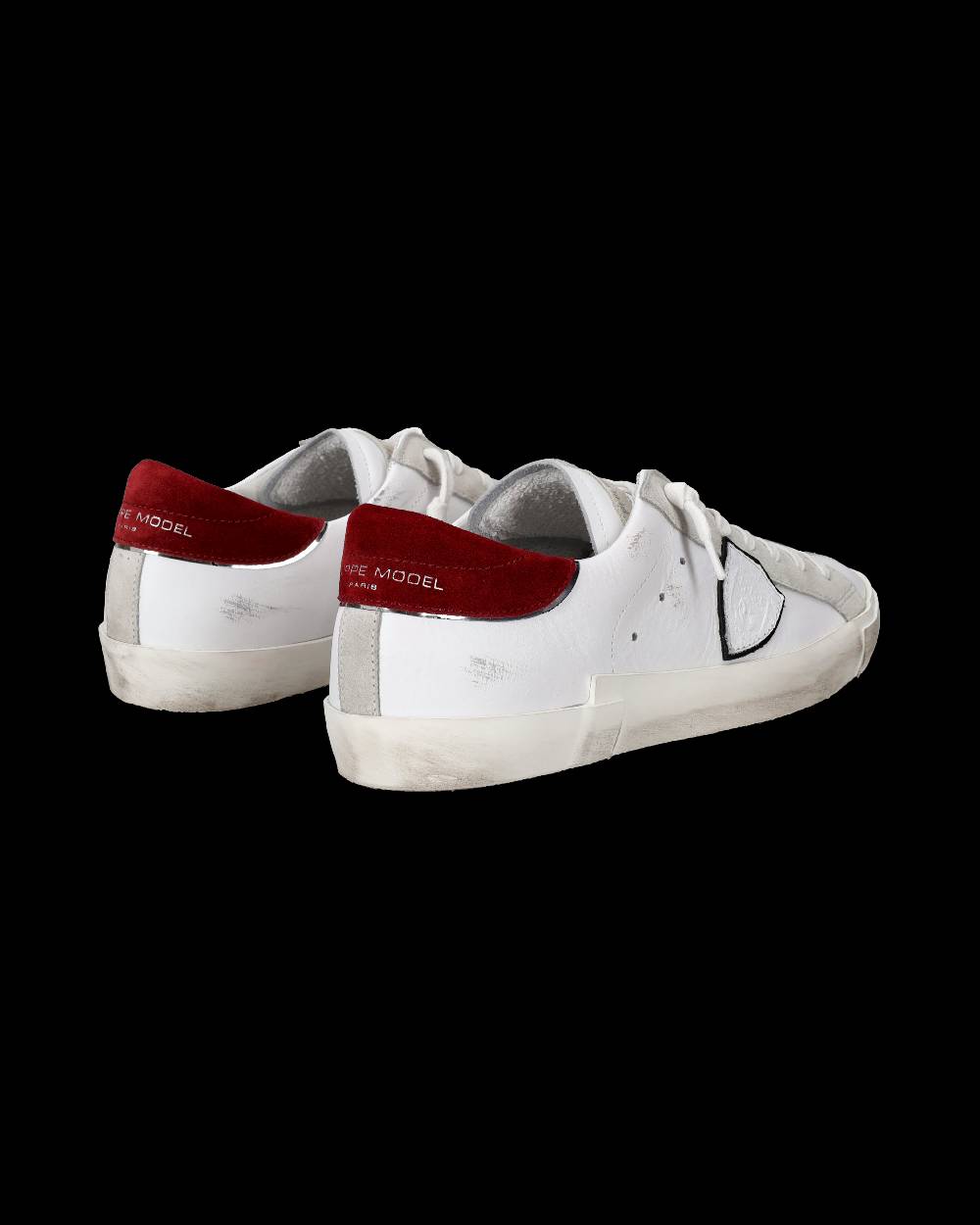 Philippe Model Sneakers Prsx da Uomo Bianche e Bordeaux in Pelle Scamosciata Ultimi due giorni