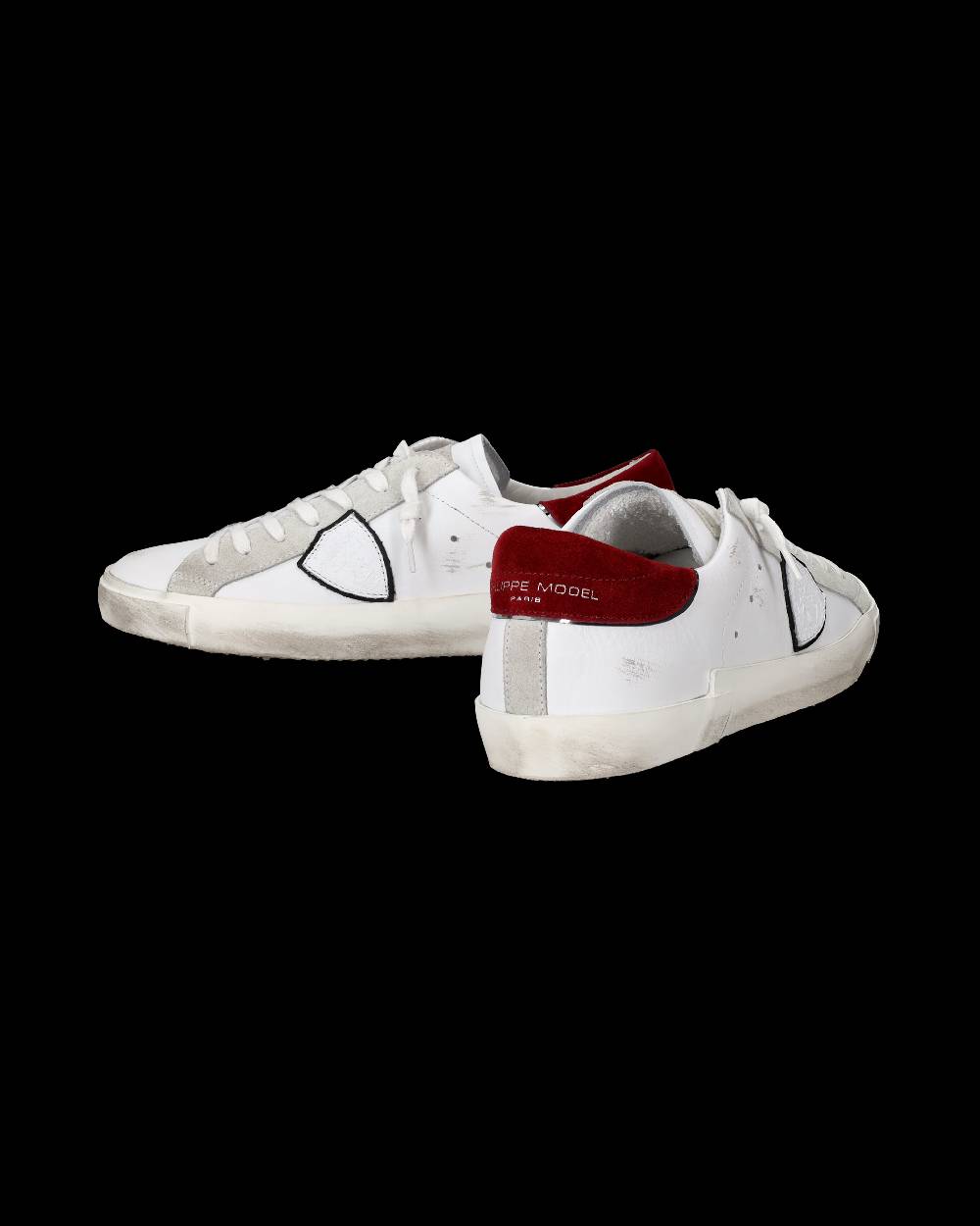 Philippe Model Sneakers Prsx da Uomo Bianche e Bordeaux in Pelle Scamosciata Ultimi due giorni