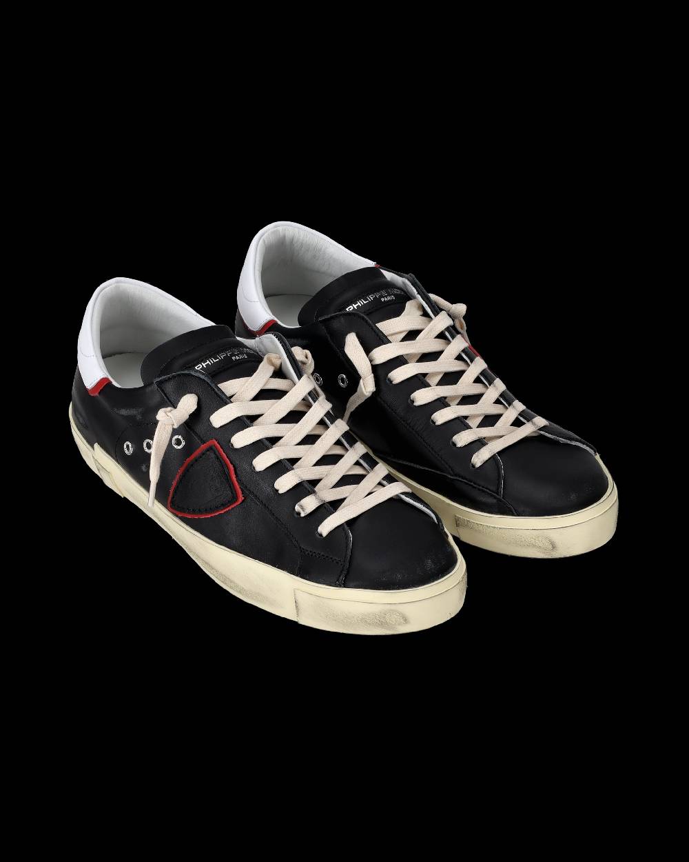 Philippe Model Sneakers Prsx da Uomo Nere e Rosse in Pelle Super sconto