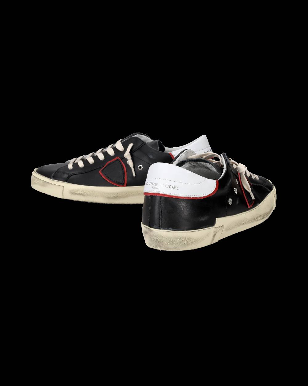 Philippe Model Sneakers Prsx da Uomo Nere e Rosse in Pelle Super sconto