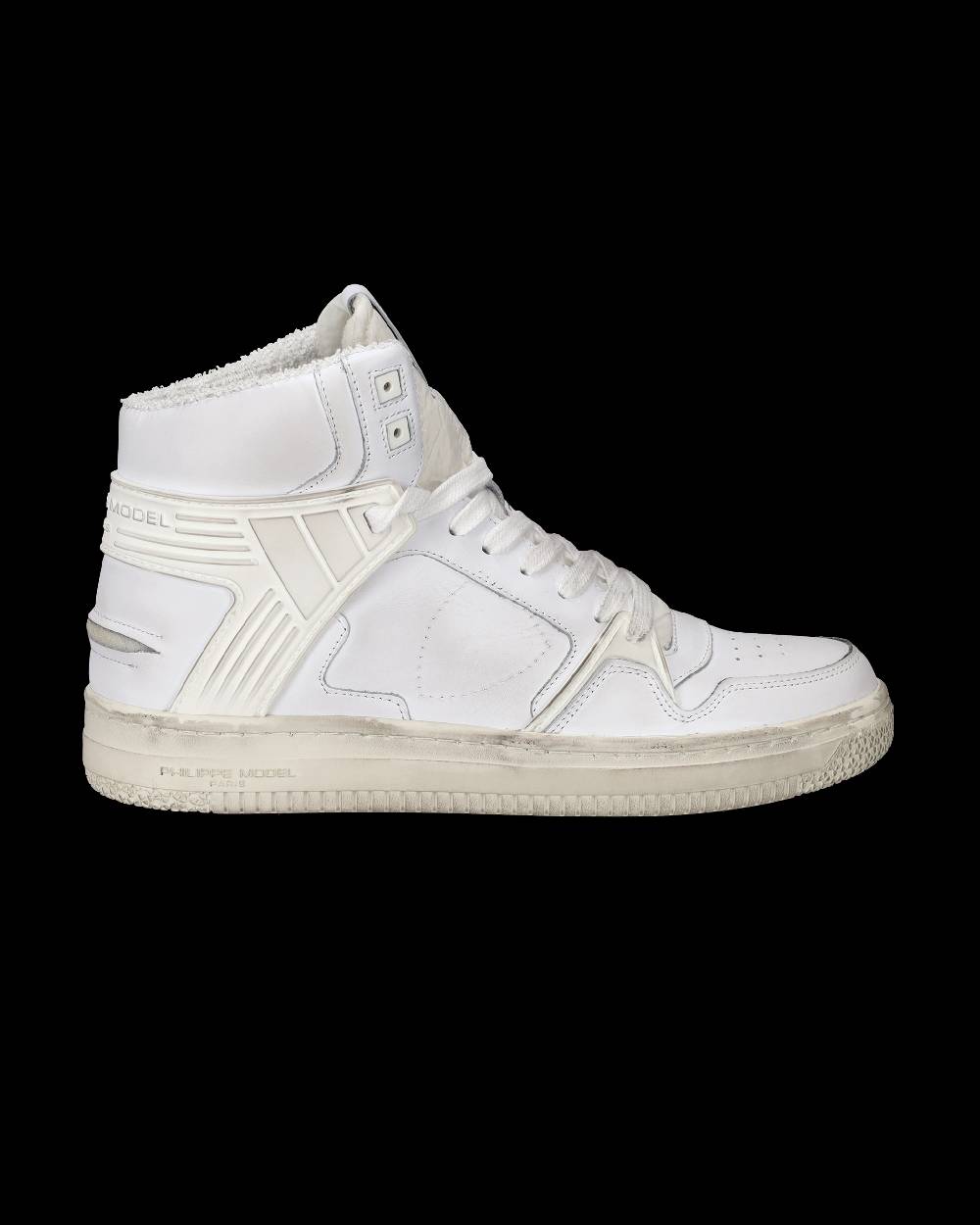 Philippe Model Sneakers Alte La Grande da Uomo Bianche in Pelle Enormi sconti