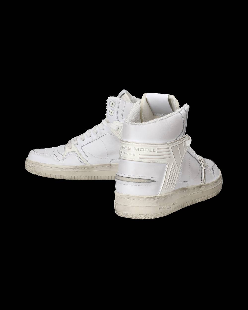 Philippe Model Sneakers Alte La Grande da Uomo Bianche in Pelle Enormi sconti