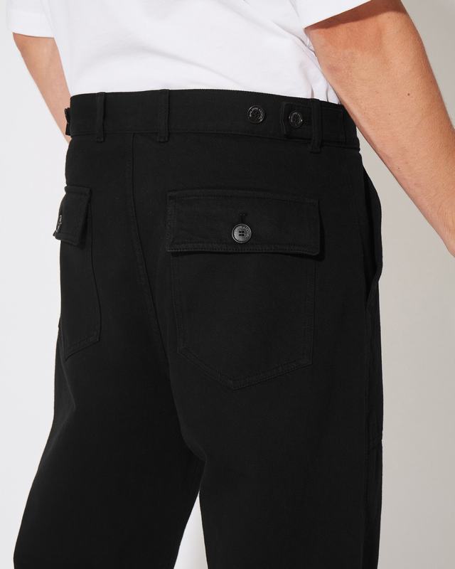 Philippe Model Pantaloni CHARLES da Uomo Neri in Bull Denim 2025