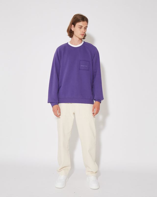 Philippe Model Felpa girocollo BERNARD da Uomo Viola in Jersey Soddisfazione Garantita