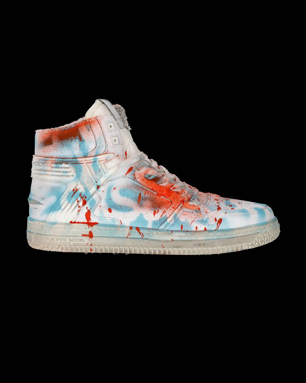 Philippe Model Sneaker mid La Grande donna - bianco, azzurro e rosso Affare Del Giorno