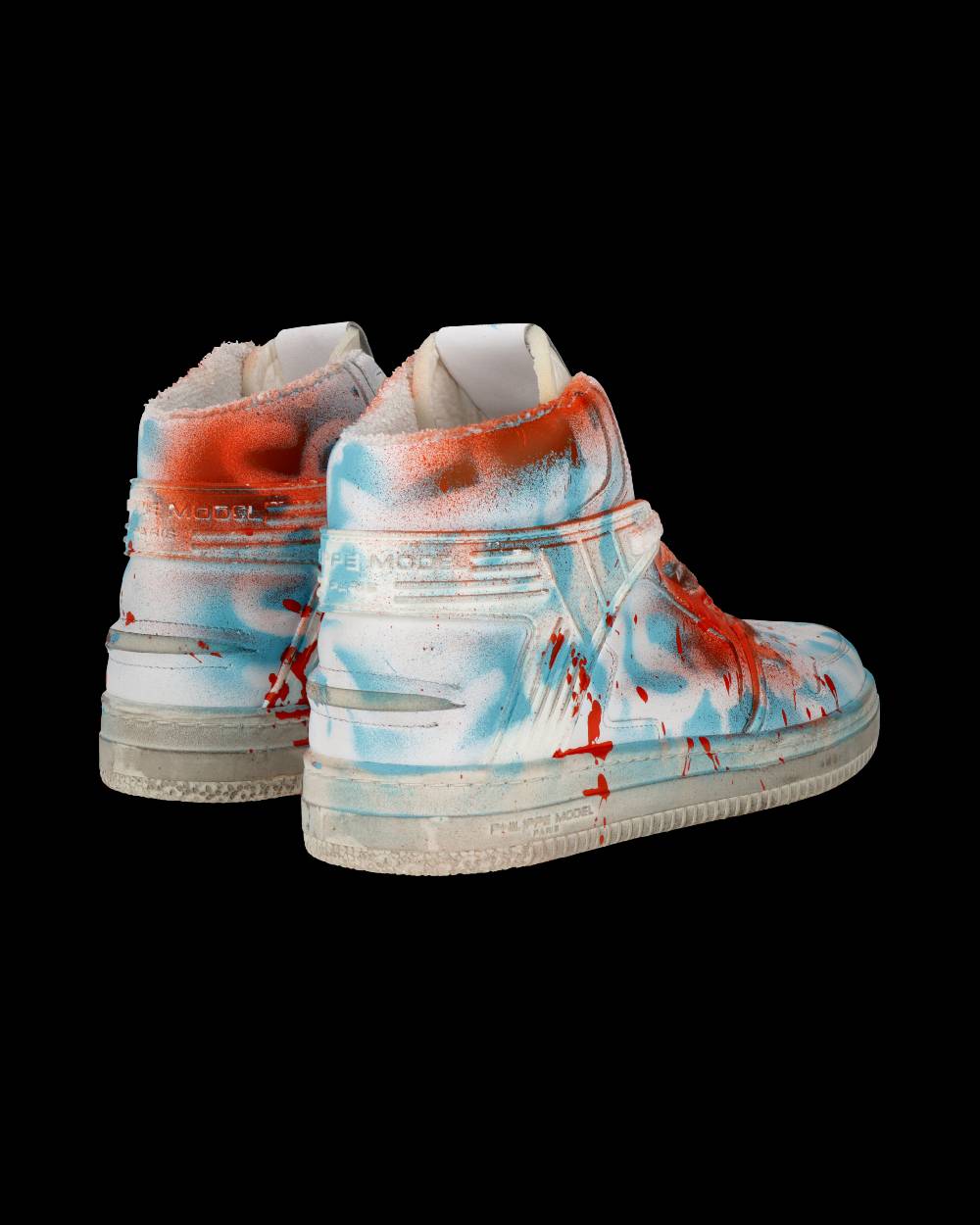 Philippe Model Sneaker mid La Grande donna - bianco, azzurro e rosso Affare Del Giorno
