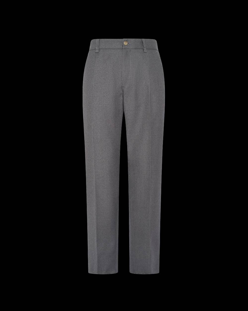 Philippe Model Pantaloni chino Claude da Uomo Grigi in Lana Sottocosto