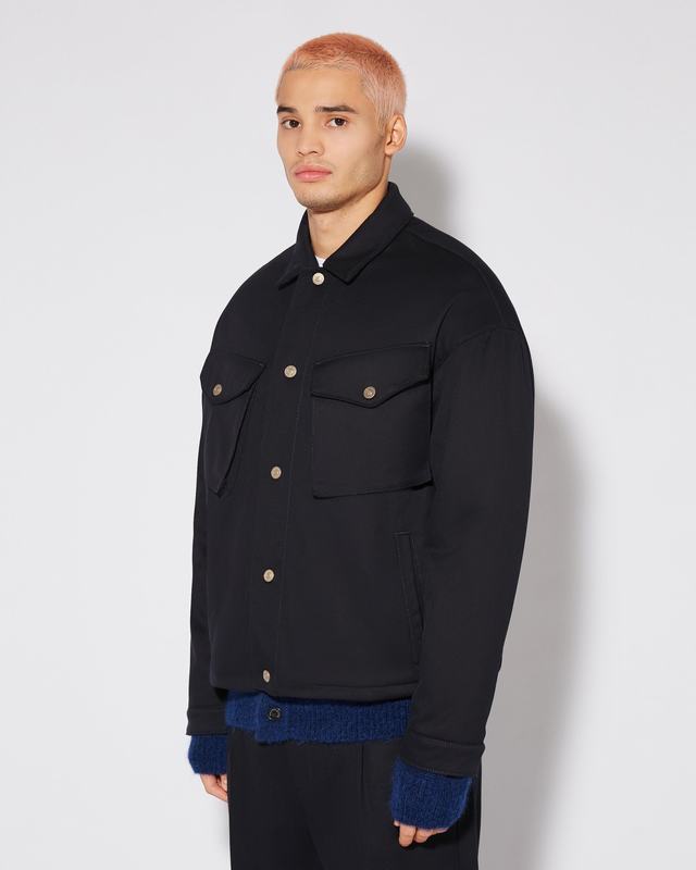 Philippe Model Giacca Gerard da Uomo Blu in Tessuto Tecnico Sconto