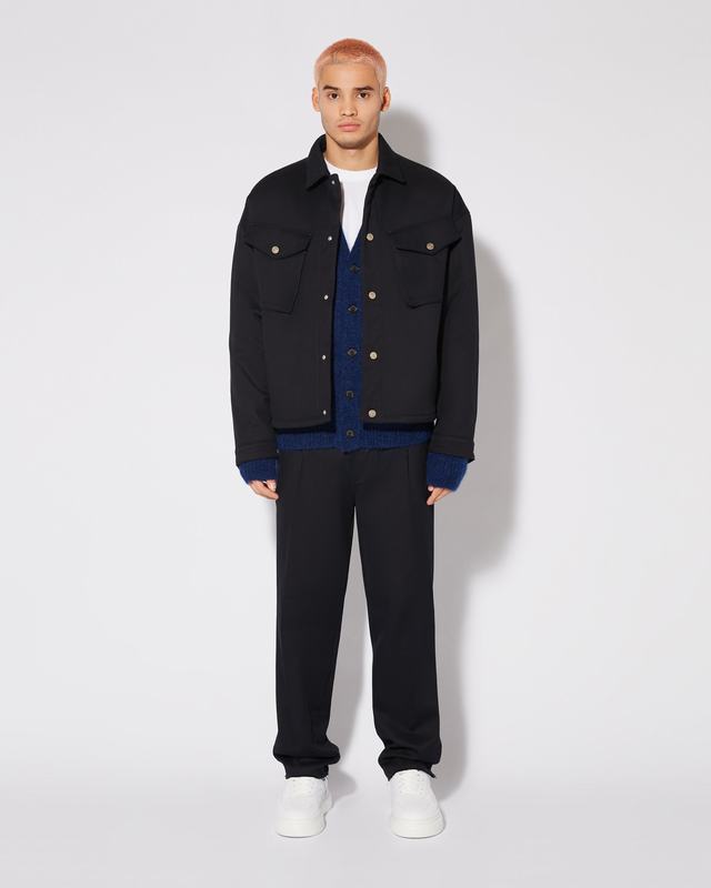 Philippe Model Giacca Gerard da Uomo Blu in Tessuto Tecnico Sconto