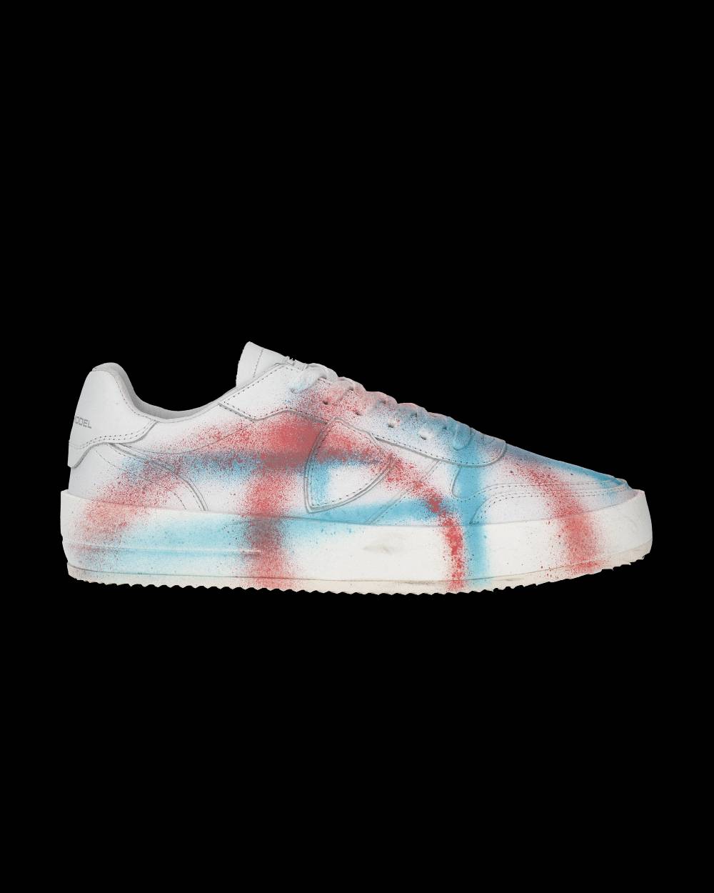 Philippe Model Sneaker bassa Nice uomo - bianco, corallo e blu Outlet