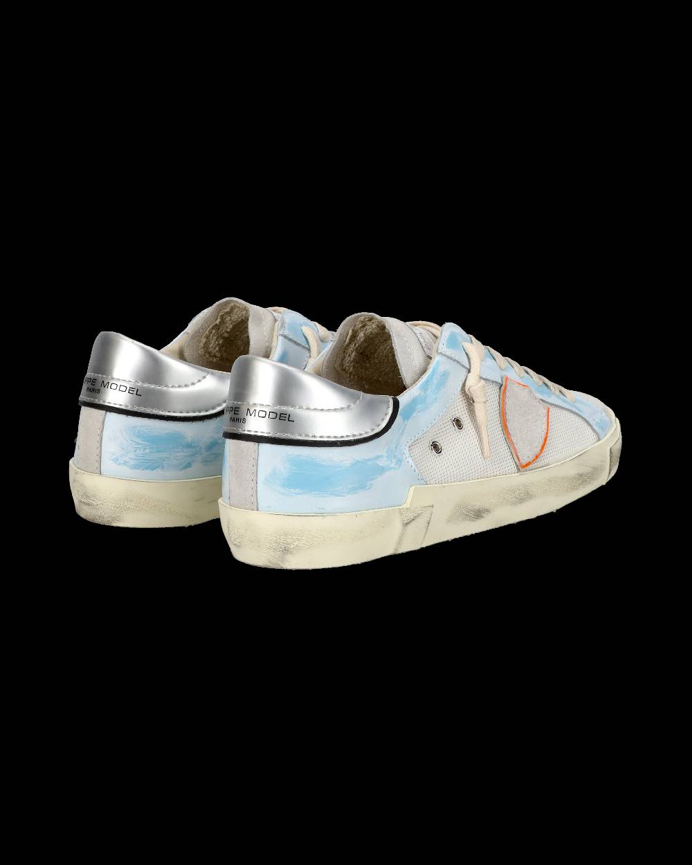 Philippe Model Sneaker casual Prsx da uomo in nylon e pelle - Azzurro e bianco Saldi Di Fabbrica
