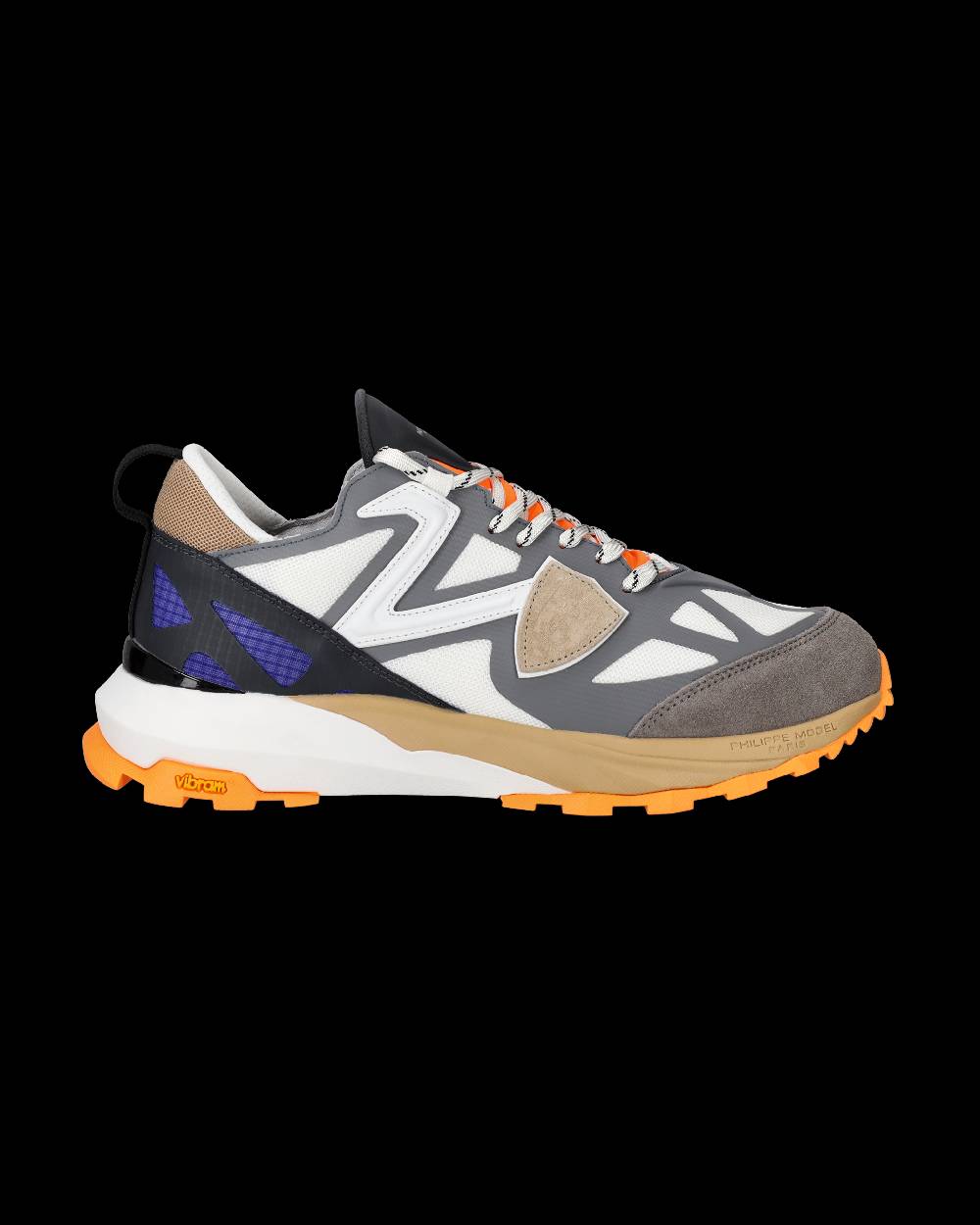 Philippe Model Sneakers Rocx da Uomo Grigie e Arancioni in Tessuto Tecnico Nuova