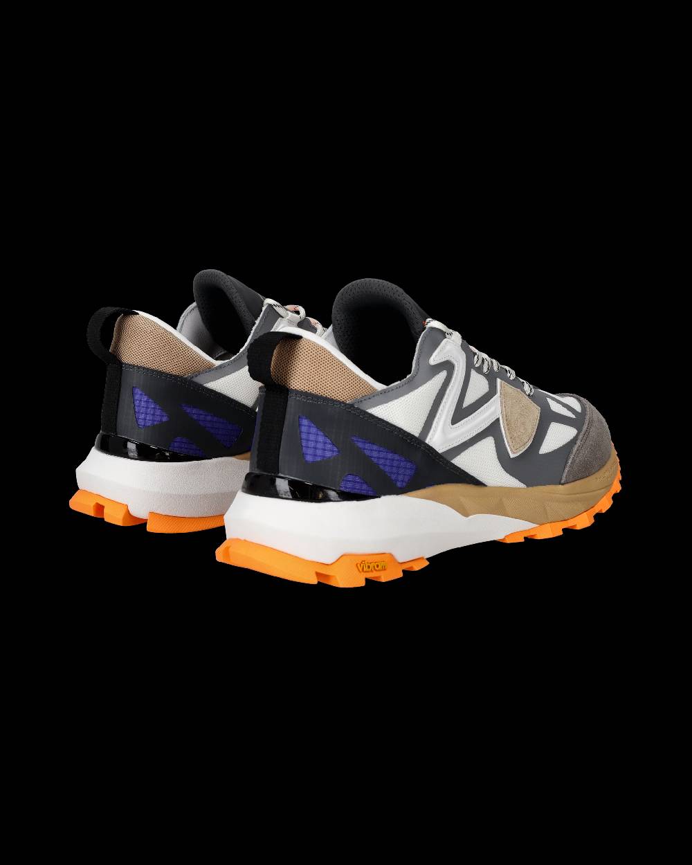 Philippe Model Sneakers Rocx da Uomo Grigie e Arancioni in Tessuto Tecnico Nuova