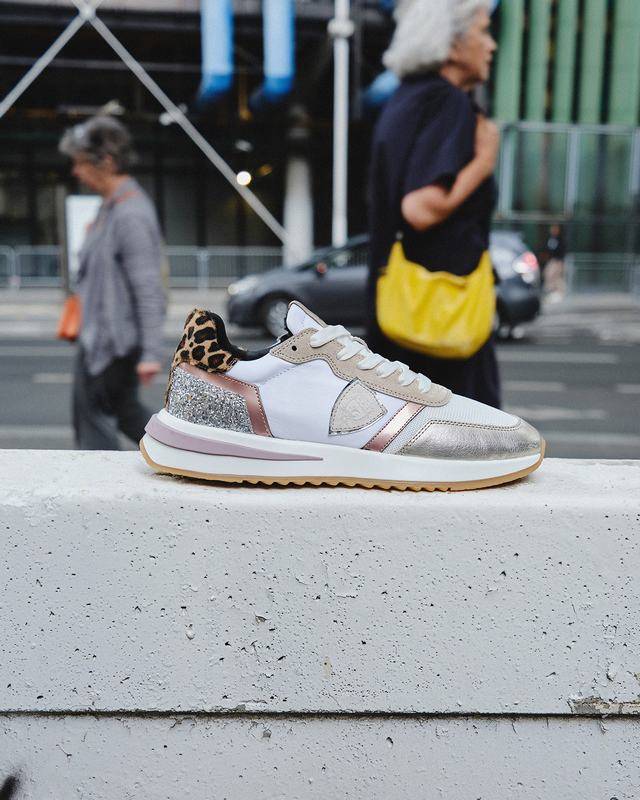 Philippe Model Sneaker basse Tropez 2.1 donna - animalier bianco e rosa Prezzo di fabbrica