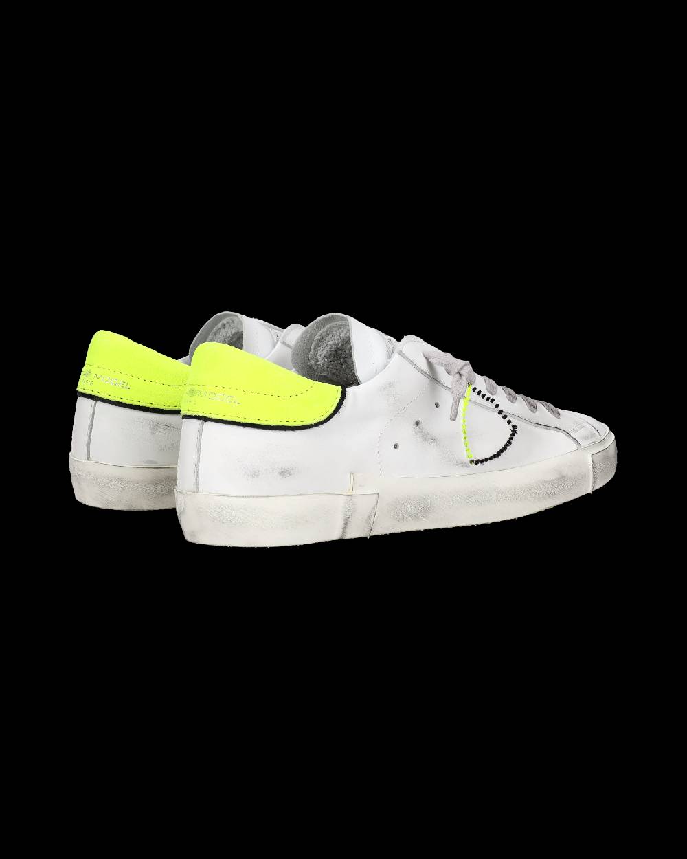 Philippe Model Sneaker basse Prsx uomo - bianco, nero e giallo fluo Fornitura limitata
