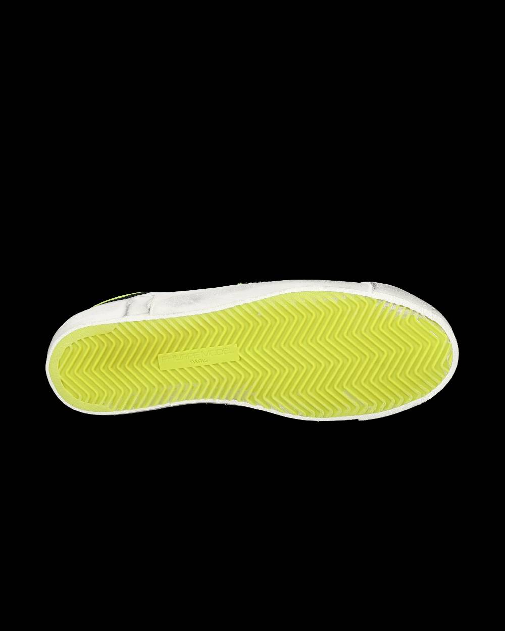 Philippe Model Sneaker basse Prsx uomo - bianco, nero e giallo fluo Fornitura limitata