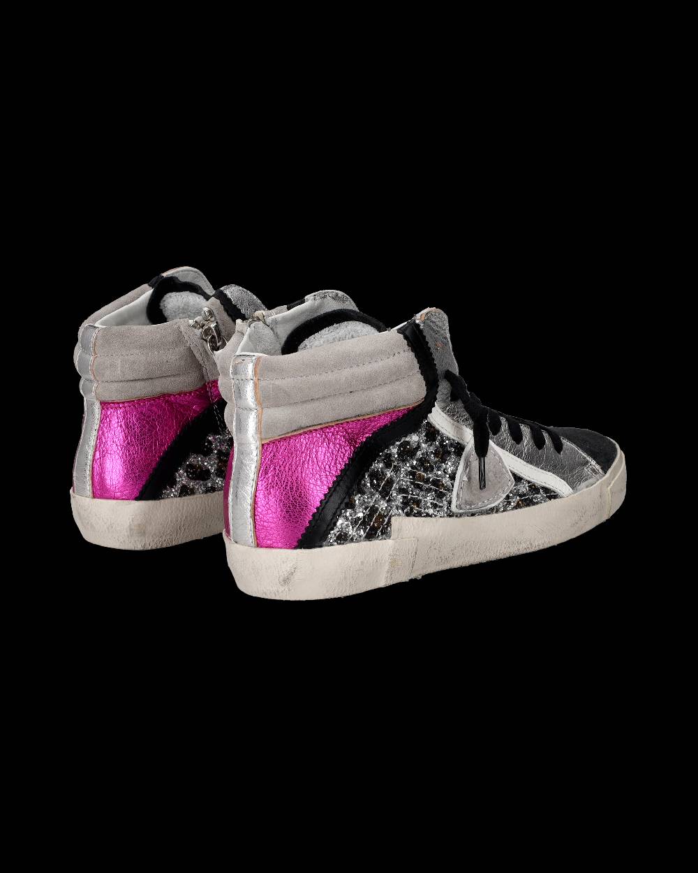 Philippe Model Sneaker high Paris donna - argento e rosa Cyber Monday