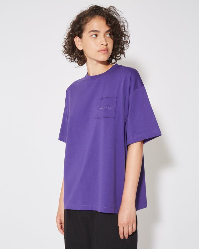 Philippe Model T-Shirt Monique da Donna Viola in Jersey Offerta Giorno del Papà