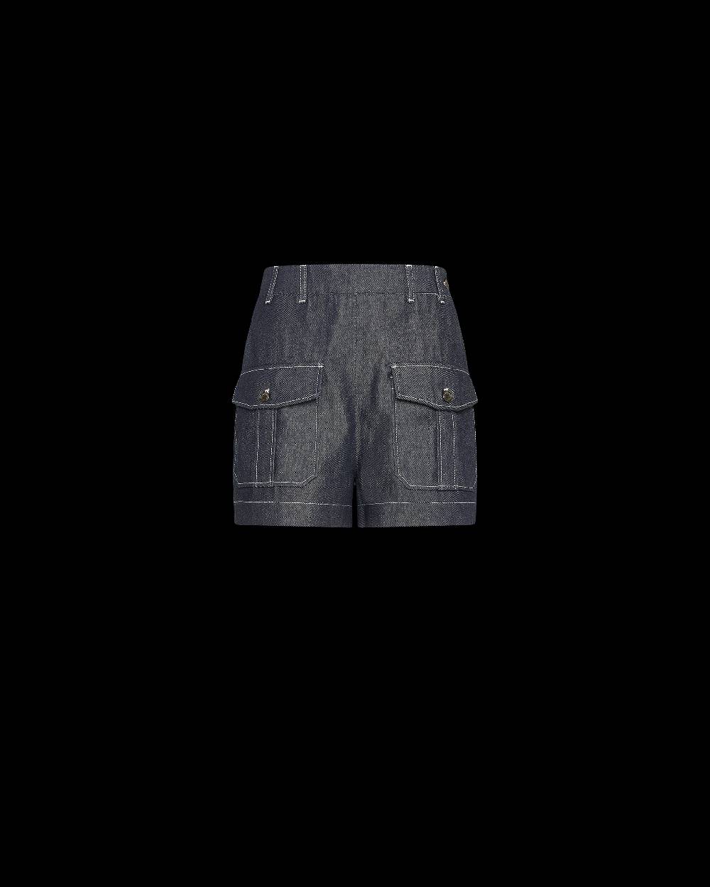 Philippe Model Jeans Bermuda Virginie da Donna Blu in Denim Offerta Anniversario