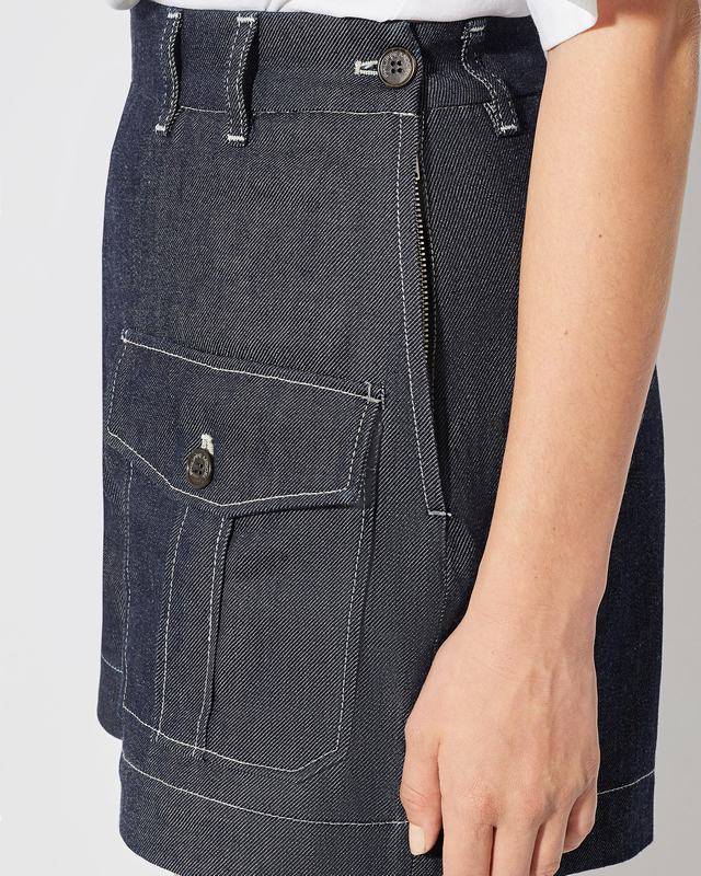 Philippe Model Jeans Bermuda Virginie da Donna Blu in Denim Offerta Anniversario