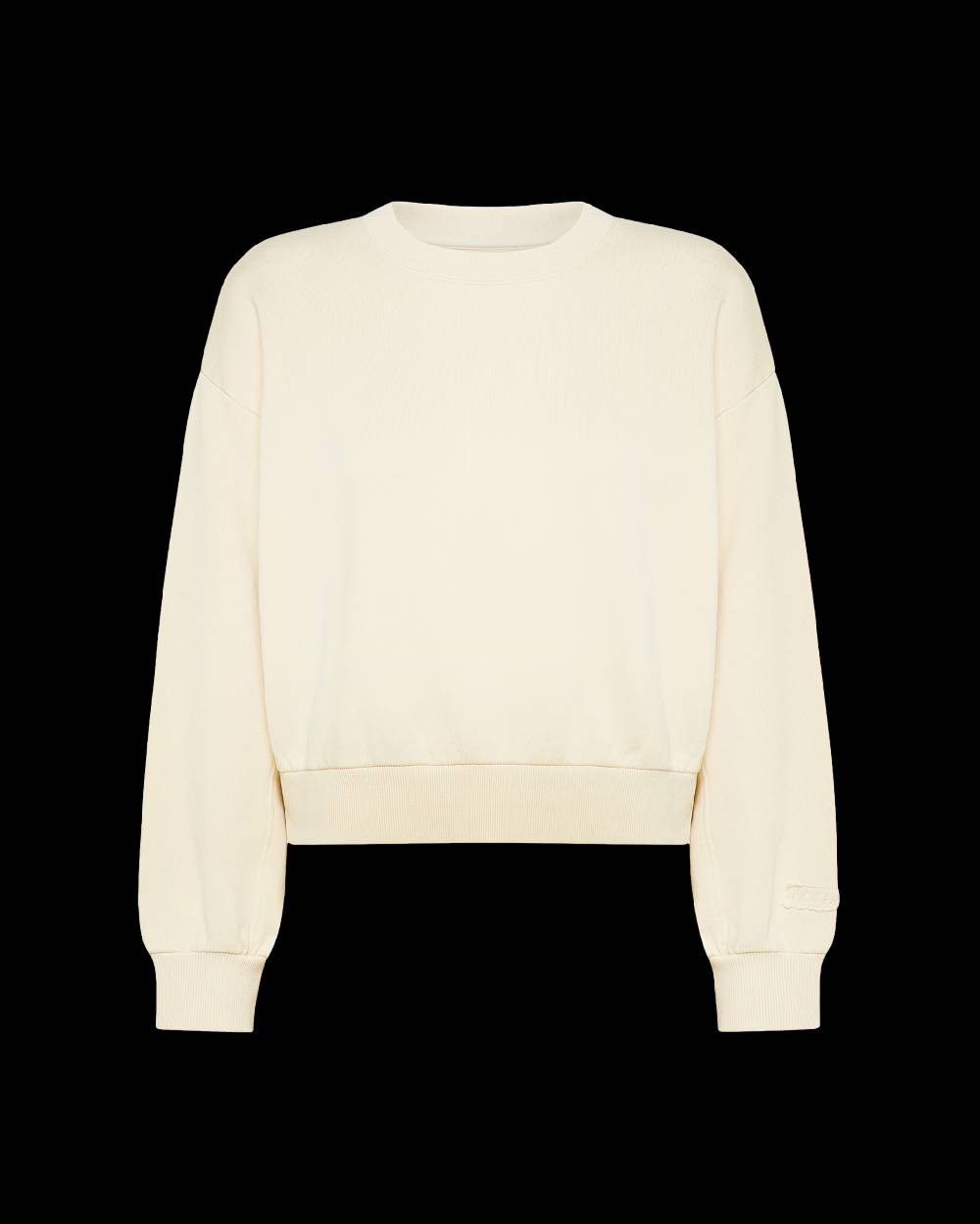 Philippe Model Felpa Cropped Beatrice da Donna Beige ecru in Jersey Vendita calda