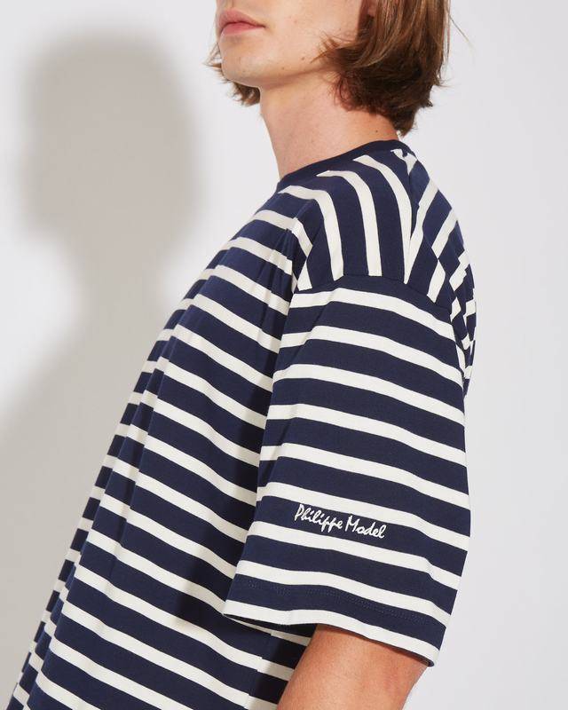 Philippe Model T-Shirt Maurice da Uomo Blu in Cotone Latest fashion