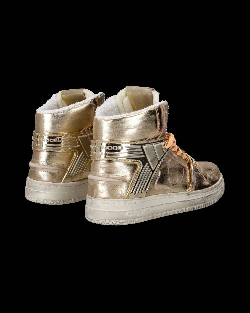 Philippe Model Sneakers Alte La Grande da Donna Platinium in Pelle Metal Sconti VIP